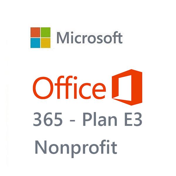 Office 365 - Plan E3 - Nonprofit Office 365 Microsoft 
